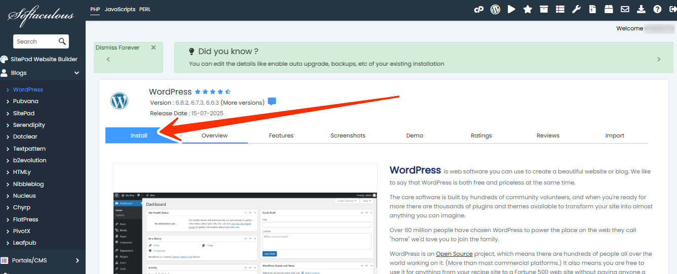 WordPress - Install