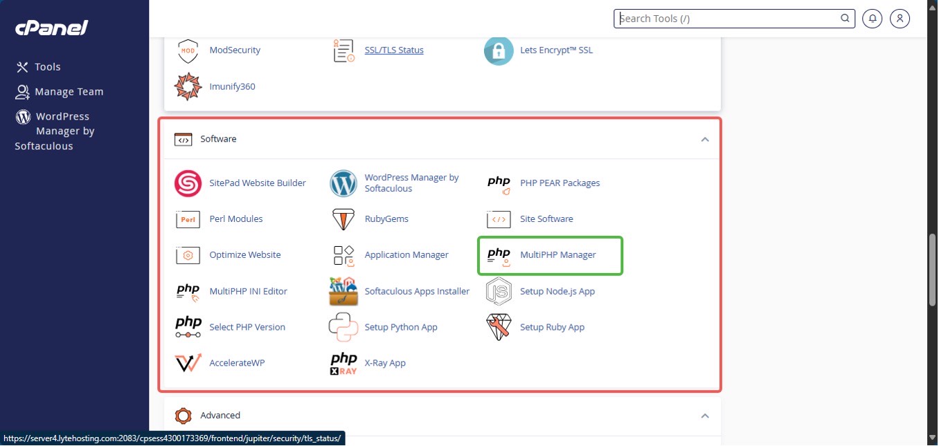 LyteHosting MultiPHP Manager