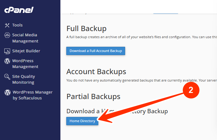 Partial Backups - Home Directory