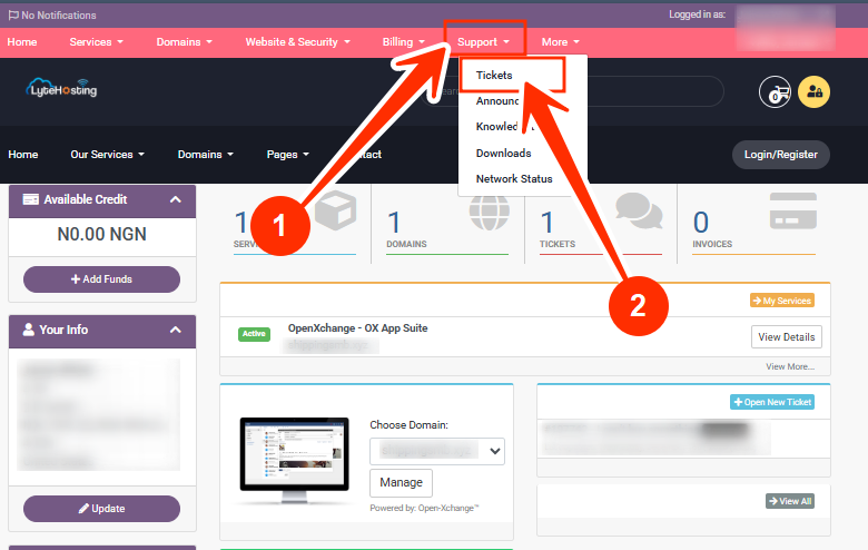 Ticket Status - Support - Tickets