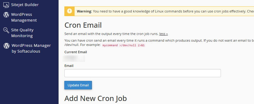 Cron Email - Update Email