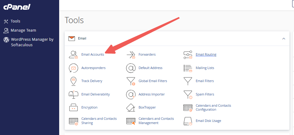 cPanel Email Accounts