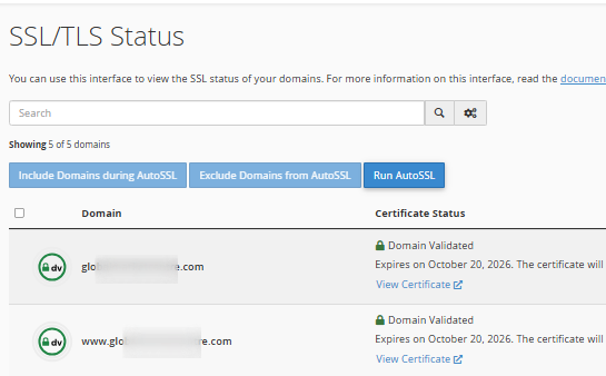 SSL-TLS Status