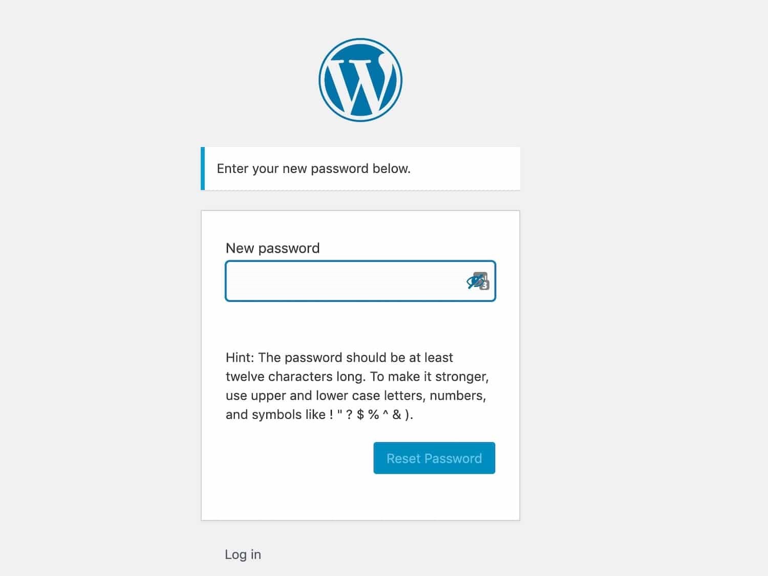 WordPress - Reset Password