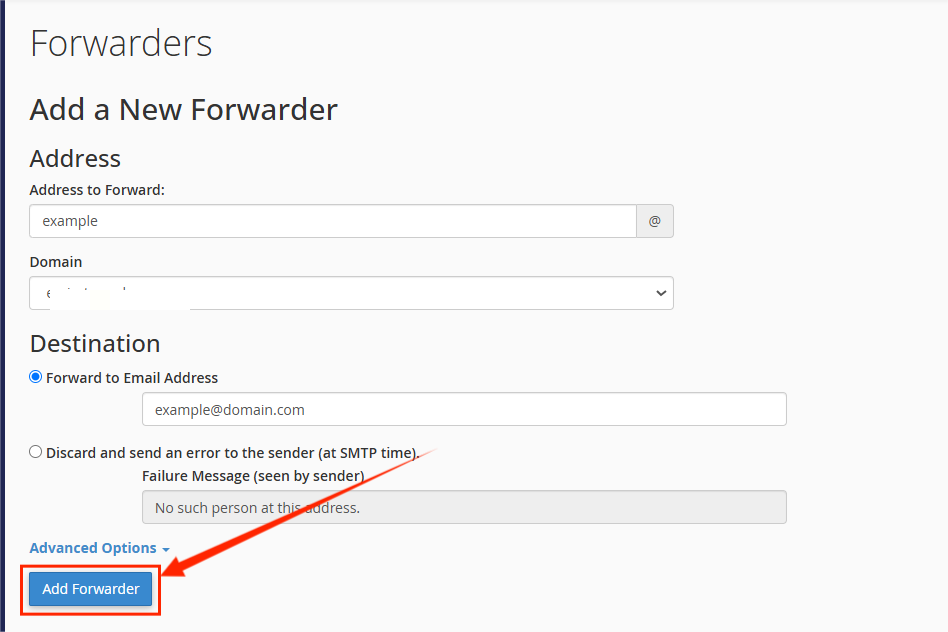 Forwarders - Click on Add Forwarder