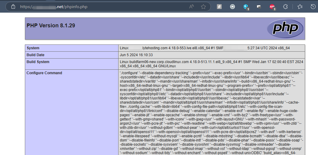 Checking PHP Information Using a Browser