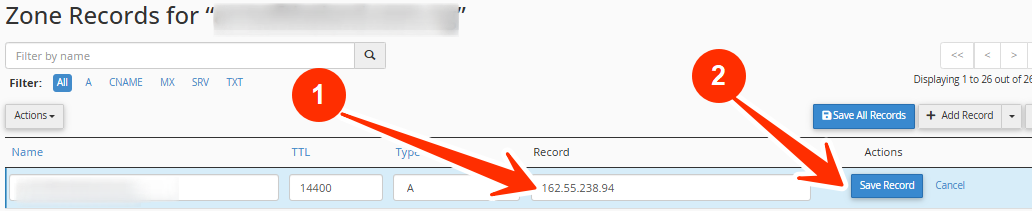 Replace IP Address - Save Record