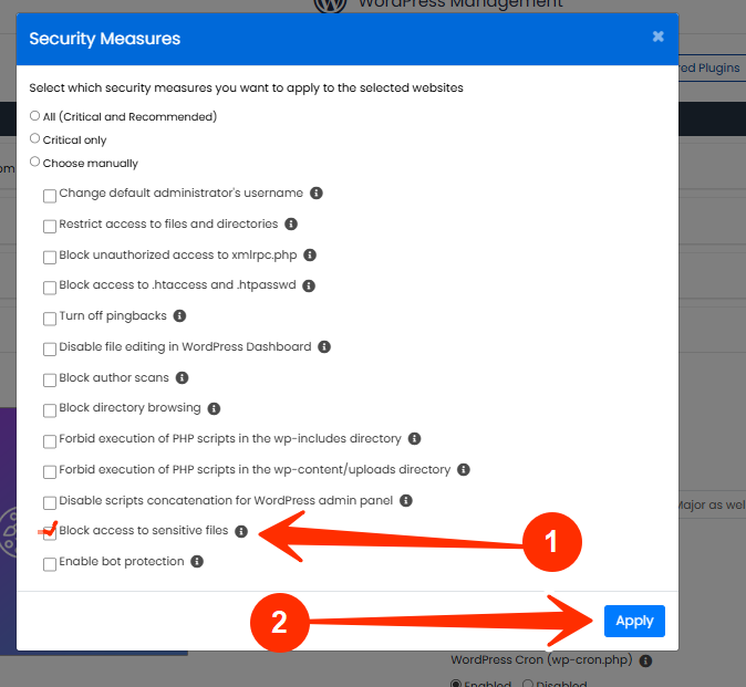 Block Access to Sensitive Files - Apply