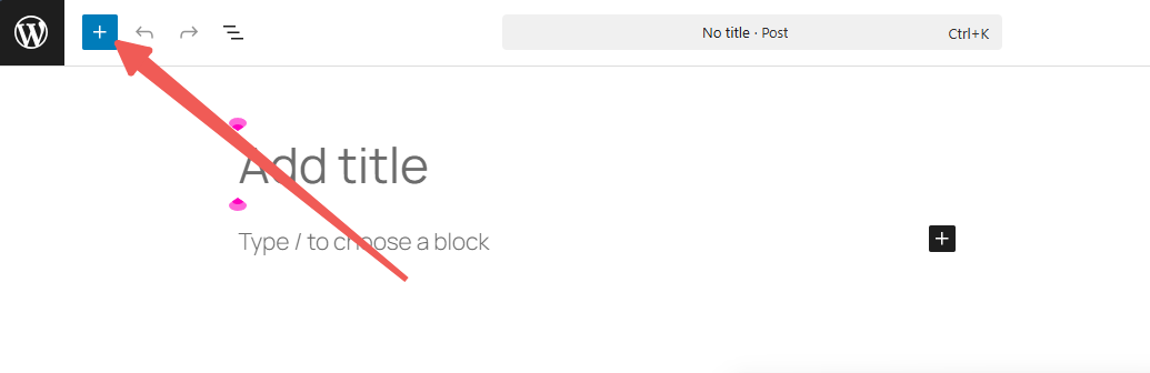 WordPress - + button