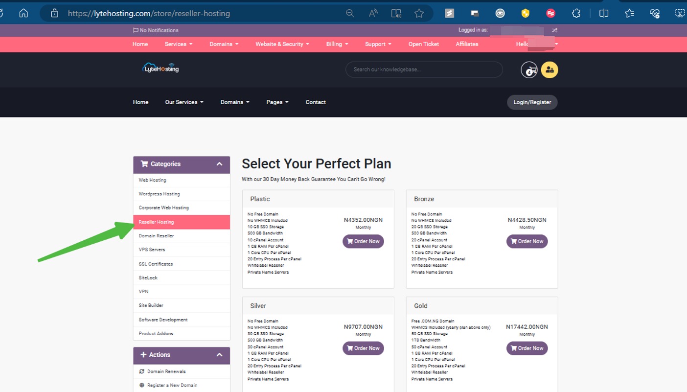 LyteHosting Reseller Plan